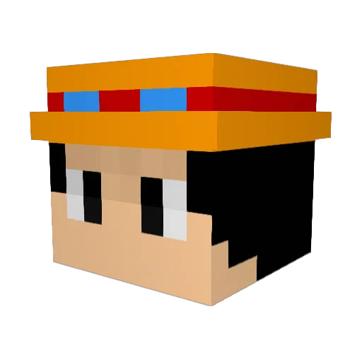 Onemario64 Minecraft avatar head, 3D render