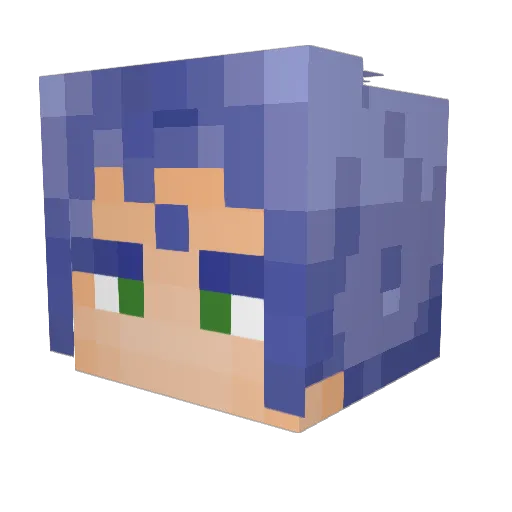 Oneninenine Minecraft avatar head, 3D render