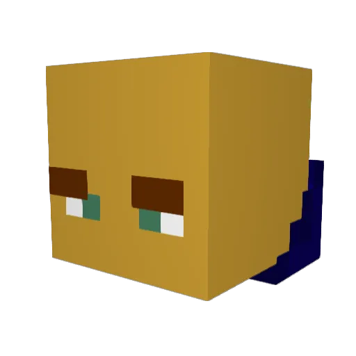 Onenuggetman Minecraft avatar head, 3D render