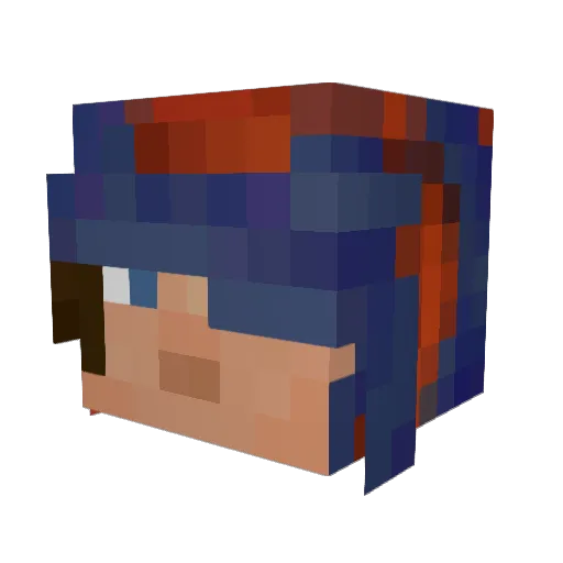 Oneofakind Minecraft avatar head, 3D render