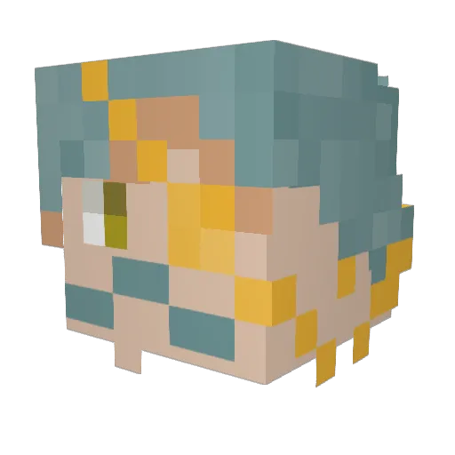 Onepumpman200 Minecraft avatar head, 3D render