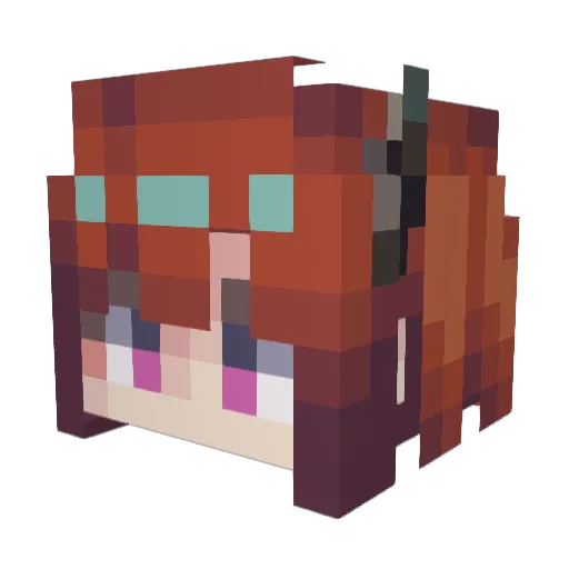Onerokkie Minecraft avatar head, 3D render