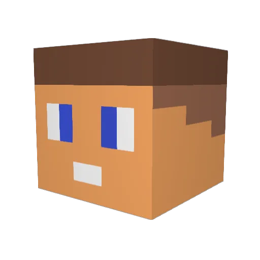 Oneshot1killWWE Minecraft avatar head, 3D render