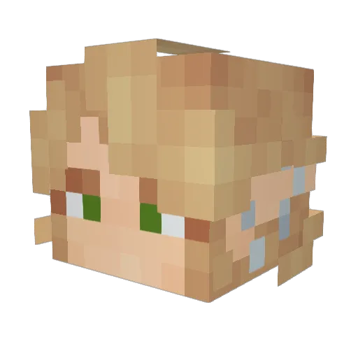 OnesieJoC Minecraft avatar head, 3D render