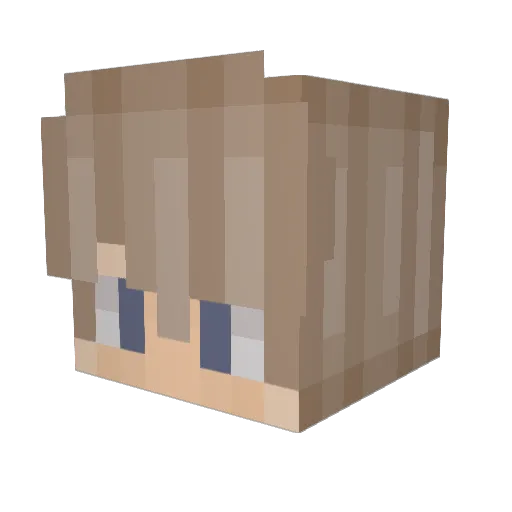 Onestrad Minecraft avatar head, 3D render