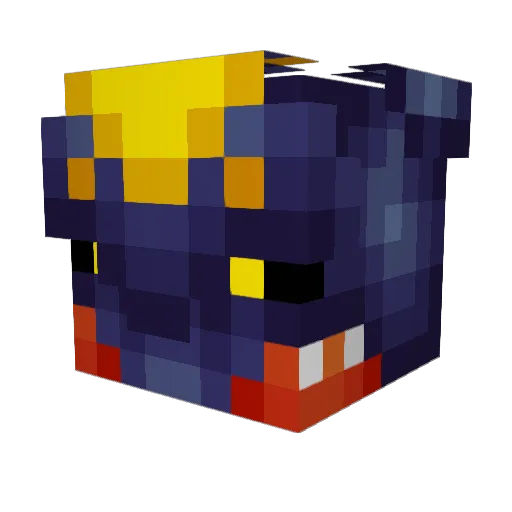 OnetimeFiber Minecraft avatar head, 3D render