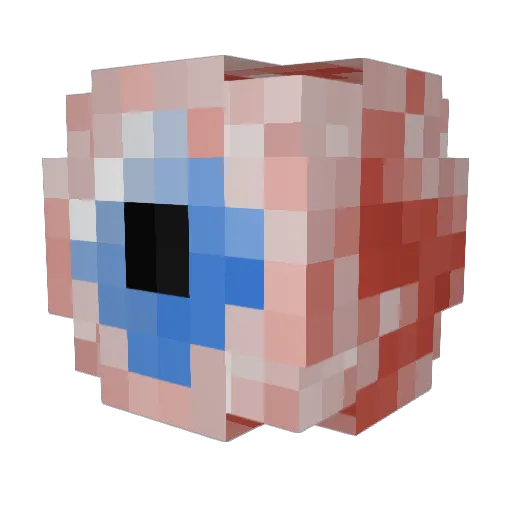 Oneyez Minecraft avatar head, 3D render