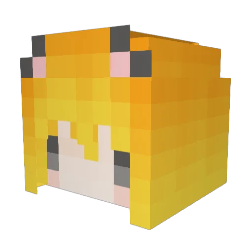 Oneyuan Minecraft avatar head, 3D render