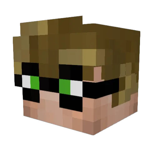 Onft Minecraft avatar head, 3D render