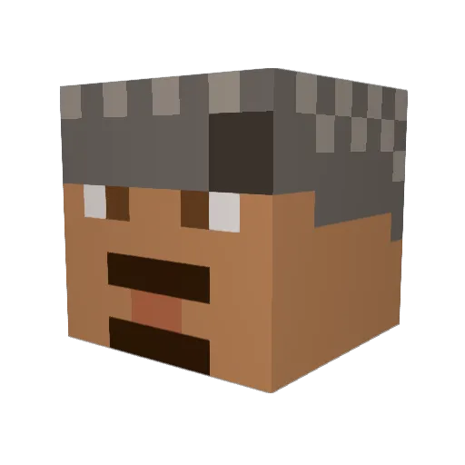 OngbayUnchermay Minecraft avatar head, 3D render