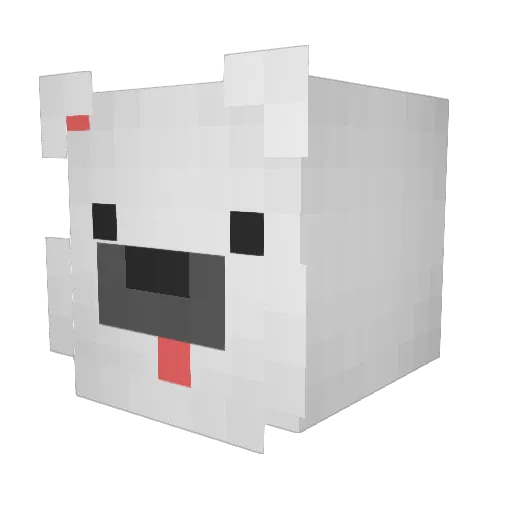 Onghye Minecraft avatar head, 3D render
