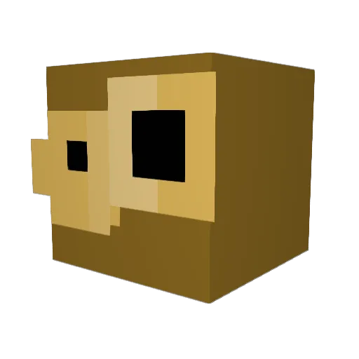 Onglee9 Minecraft avatar head, 3D render