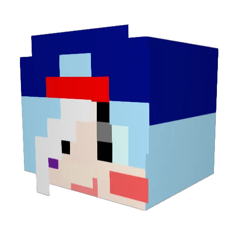 Onhyang_ Minecraft avatar head, 3D render