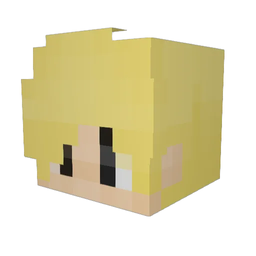 Oni2anza Minecraft avatar head, 3D render