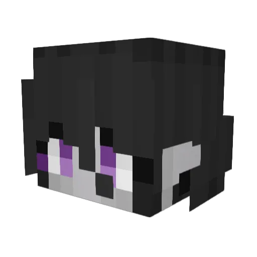 OniNikku Minecraft avatar head, 3D render