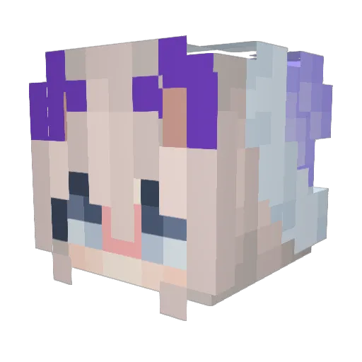 OniPula Minecraft avatar head, 3D render