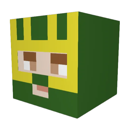 OniRex11 Minecraft avatar head, 3D render