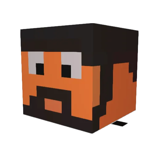 OniSimba Minecraft avatar head, 3D render