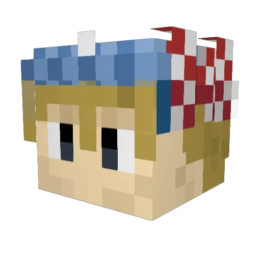 Onibi_Mairoon Minecraft avatar head, 3D render