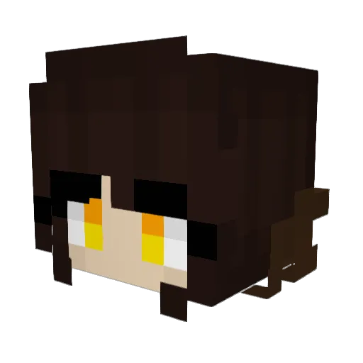 Onibloom Minecraft avatar head, 3D render