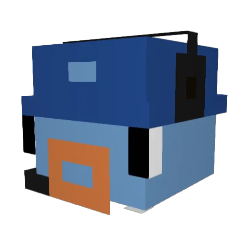 Onida Minecraft avatar head, 3D render