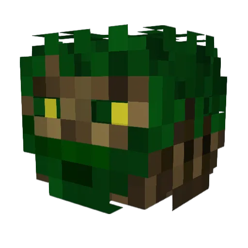 Oniff Minecraft avatar head, 3D render