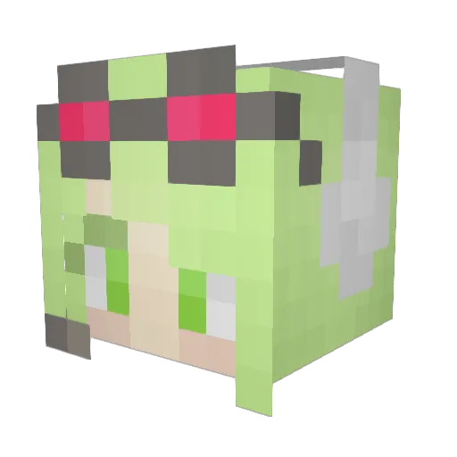 Onigiri_RRC Minecraft avatar head, 3D render