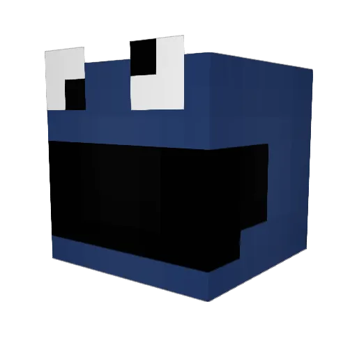 Oniigiiri Minecraft avatar head, 3D render