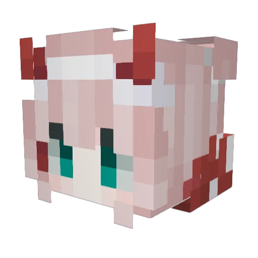 Oniilan Minecraft avatar head, 3D render