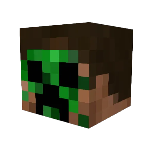Oniion3 Minecraft avatar head, 3D render
