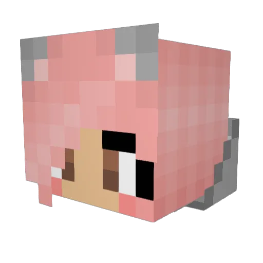 Oniisani Minecraft avatar head, 3D render
