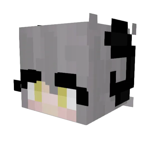 Onikuki Minecraft avatar head, 3D render