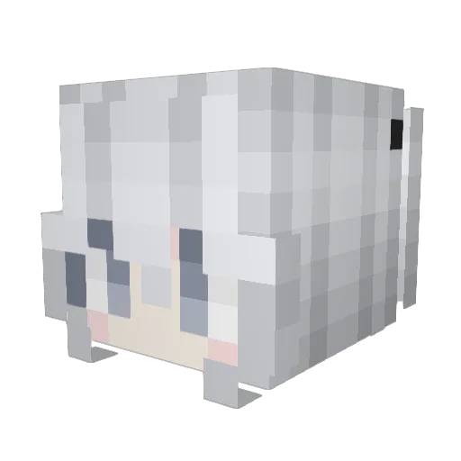 Onikyotuso Minecraft avatar head, 3D render