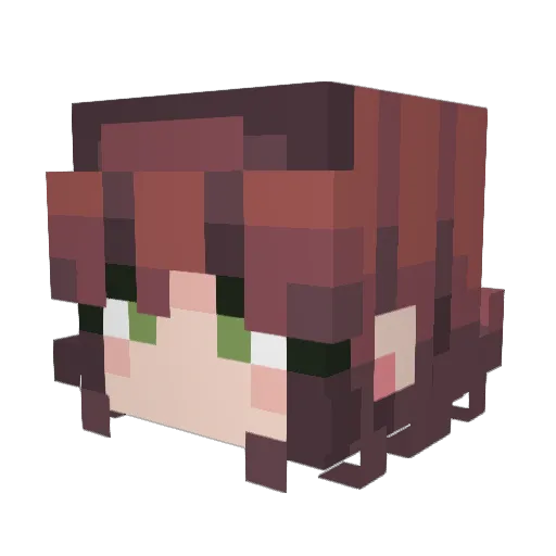Onilen Minecraft avatar head, 3D render