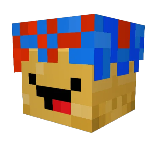 OnionBallsOnFire Minecraft avatar head, 3D render