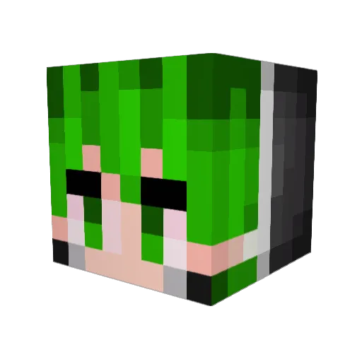 OnionTekko Minecraft avatar head, 3D render