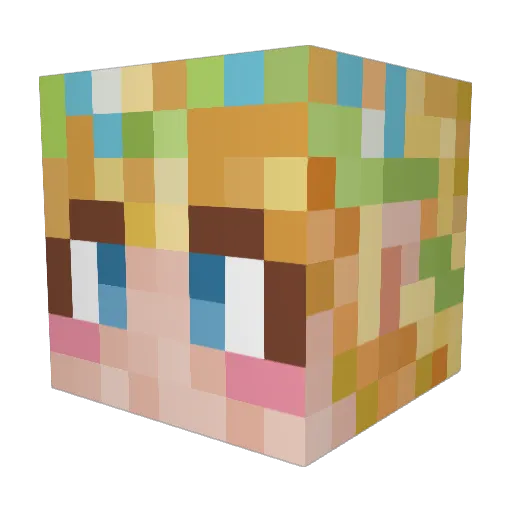 Onion_on_twitter Minecraft avatar head, 3D render