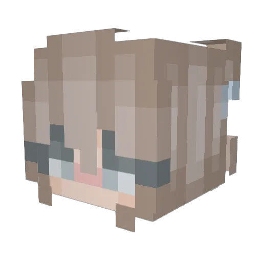 Onireece Minecraft avatar head, 3D render