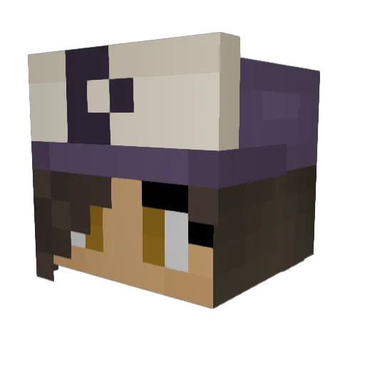 Onissed Minecraft avatar head, 3D render