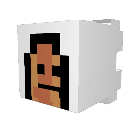 Oniwy Minecraft avatar head, 3D render
