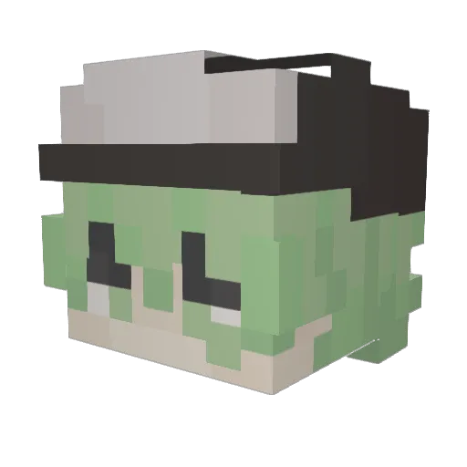 Onix28 Minecraft avatar head, 3D render
