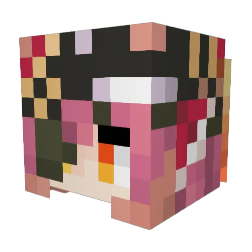 OnixxxHong Minecraft avatar head, 3D render