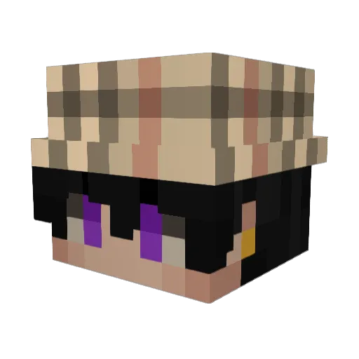 Onjuu Minecraft avatar head, 3D render