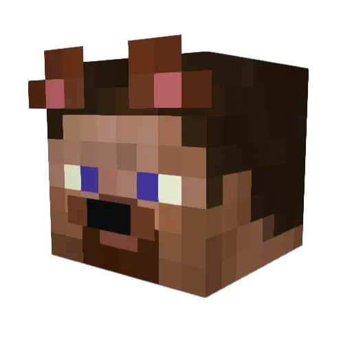 OnkelDetlef Minecraft avatar head, 3D render