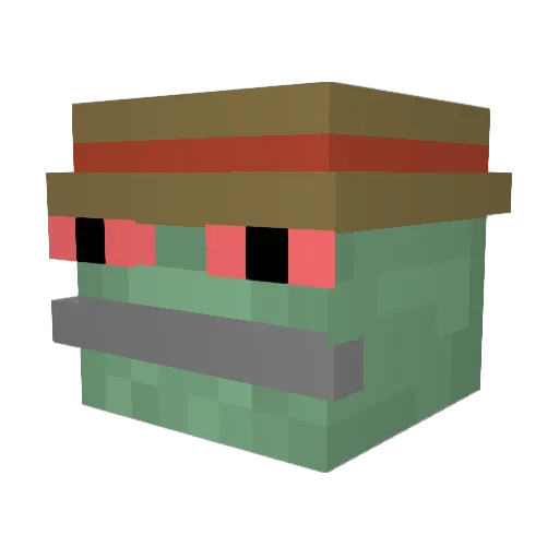 OnkelKnud Minecraft avatar head, 3D render