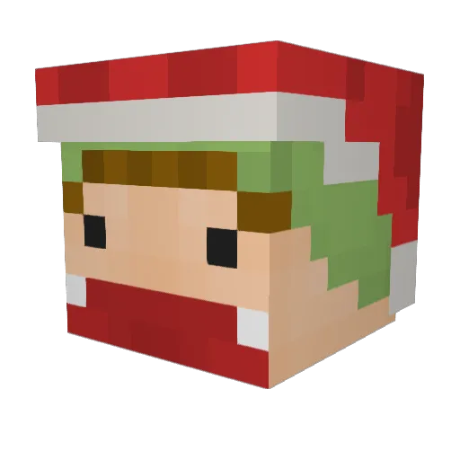 OnkelUssi Minecraft avatar head, 3D render