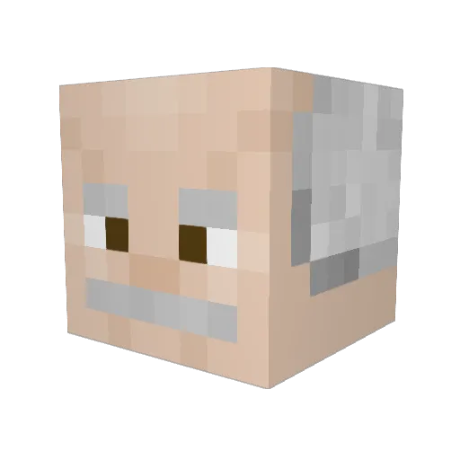 Onkel_B0B Minecraft avatar head, 3D render