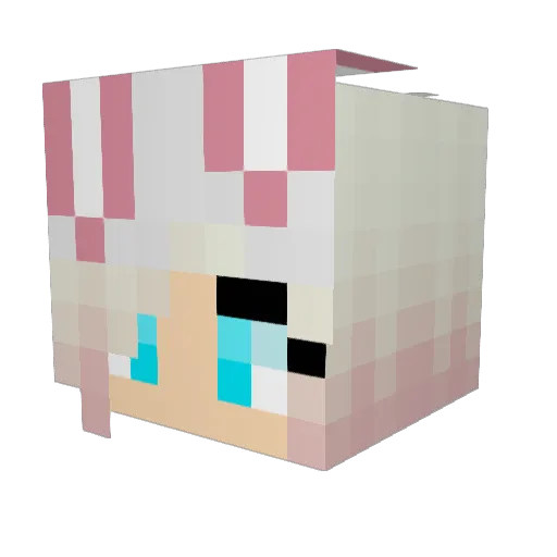 Onlena Minecraft avatar head, 3D render