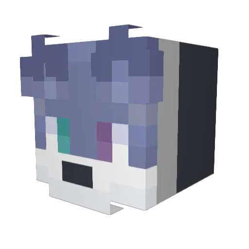 OnlineBotA Minecraft avatar head, 3D render