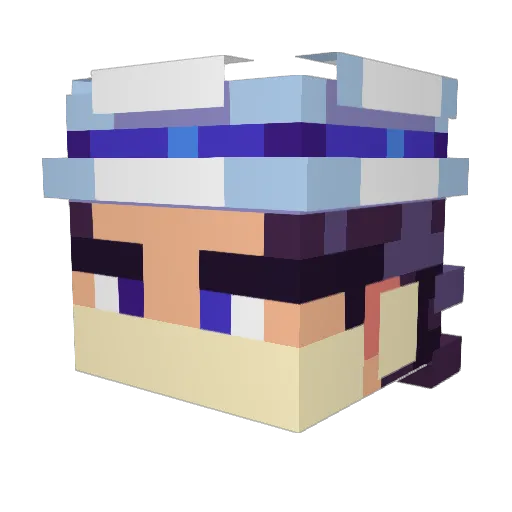 OnlineIce Minecraft avatar head, 3D render